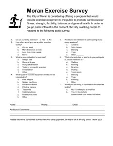 Moran Exercise Survey